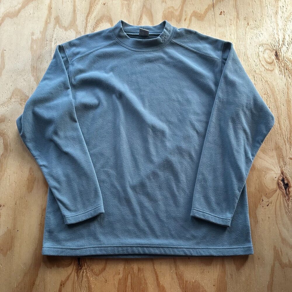 Columbia Slate Blue Mock Neck Fleece Pullover - L